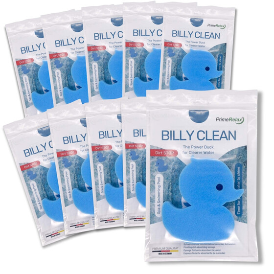 Billy Clean 10er Pack &ndash; Schwimmender Schmutz absorbierender Schwamm f�r Whirlpool und Pool