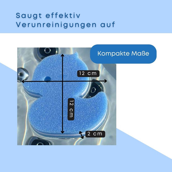 Billy Clean &ndash; Schwimmender Schmutz absorbierender Schwamm fr Whirlpool und Pool