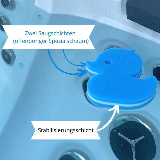 Billy Clean &ndash; Schwimmender Schmutz absorbierender Schwamm fr Whirlpool und Pool